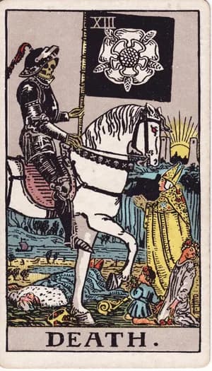 Death tarot card from the Rider-Waite-Smith deck