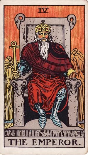 The Emperor tarot card from the Rider-Waite-Smith deck