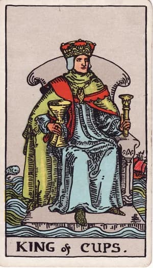 King of Cups tarot card from the Rider-Waite-Smith deck